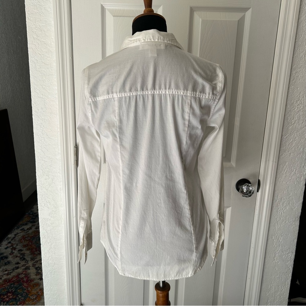 Michael Kors Zip Up Cotton Collared Shirt | Size 4 - Picture 5 of 7